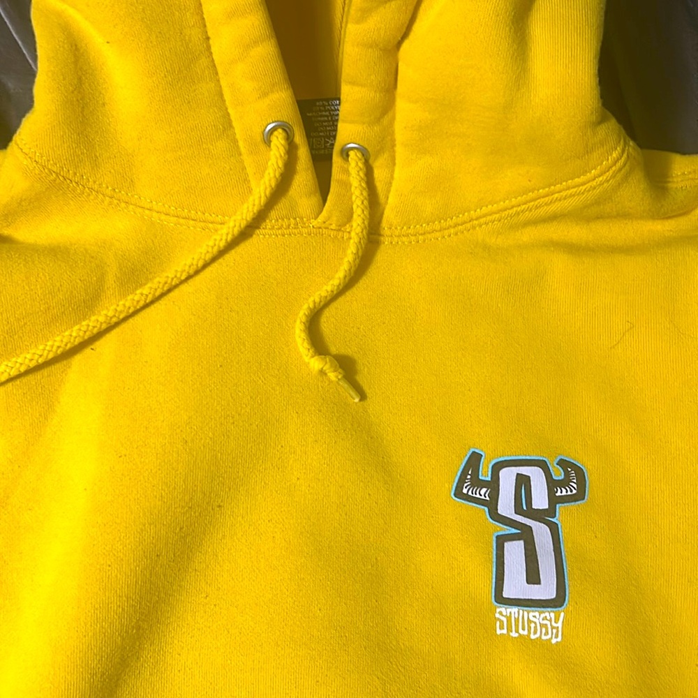 XS WOMENS STUSSY HOODIE, YELLOW